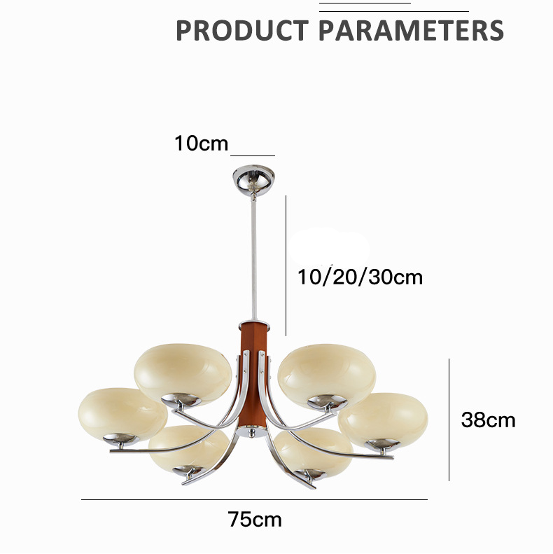 3/5 Kopf Bauhaus-Kronleuchter